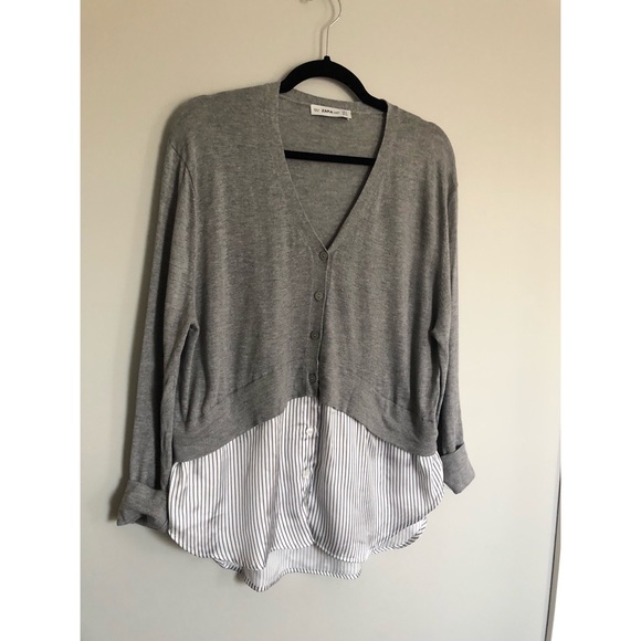 Zara Oversized Dress Shirt Cardigan - Picture 1 of 5